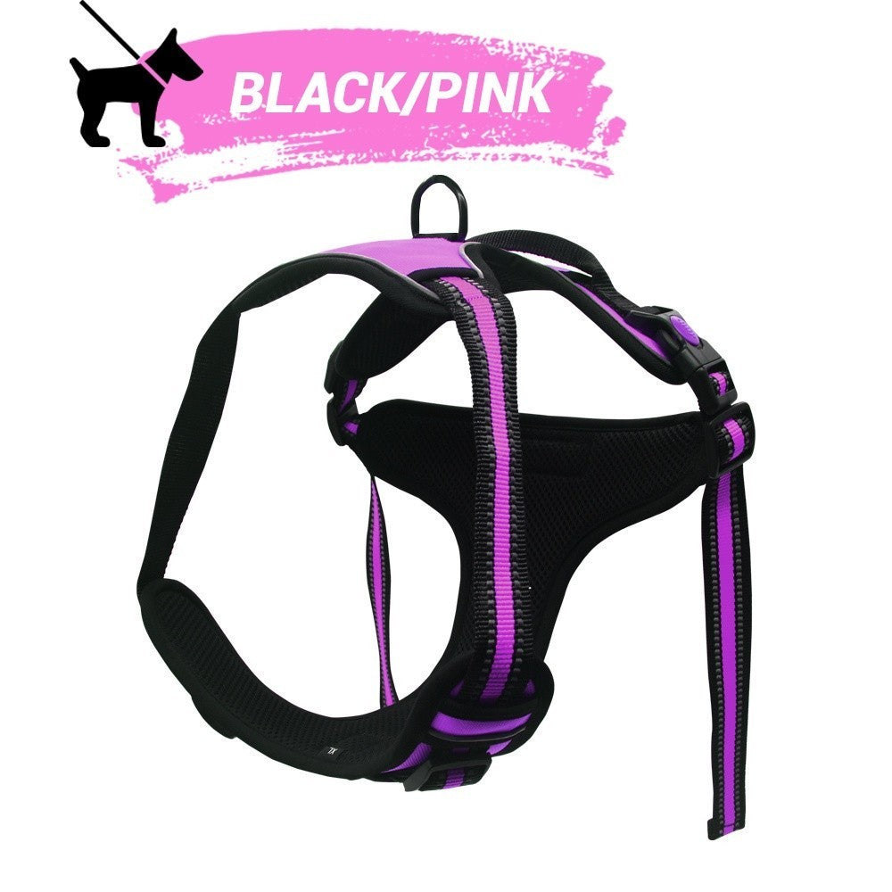 No Pull Dog Harness Adjustable Safety Nylon Small Medium Large Pet Dog Vest Padded Adjustable Reflective Dog Harness Outdoor for Dogs Pet Leash Control