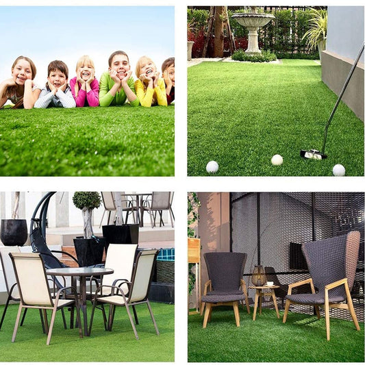 Artificial Grass Turf Carpet for Garden, Balcony, Patio, Outdoor & Indoor - Realistic Synthetic Lawn Mat
