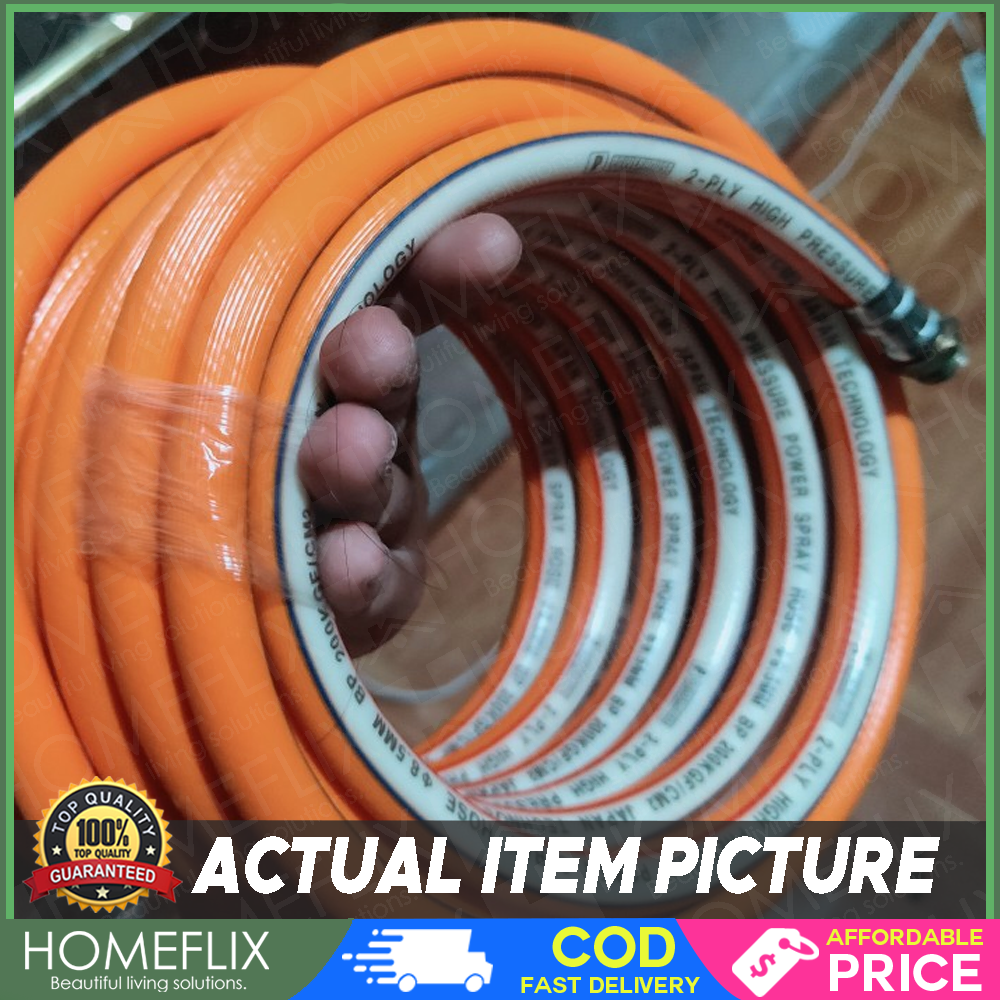 Powerhouse Orange Power Sprayer Hose 2 PLY 8.5mm PHI 10,15,20,30 meters