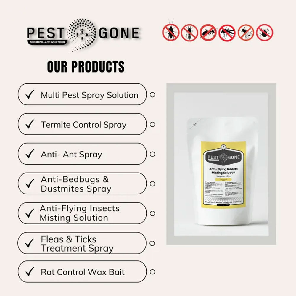 Pest Gone Anti-Flying Insects Fogging Solution 1000 ml Refill Pouch