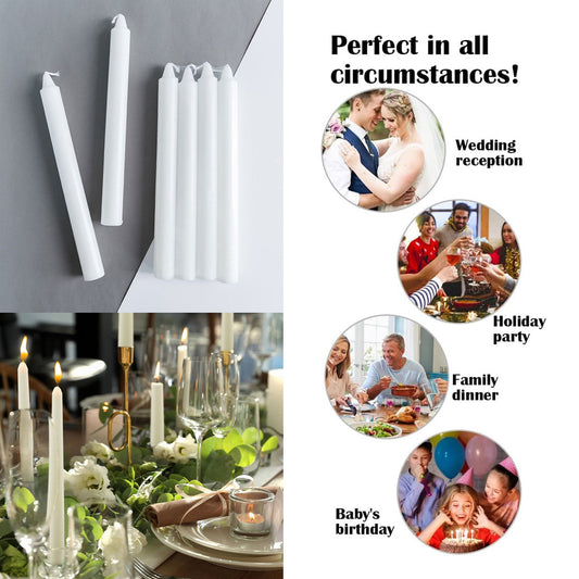 Esperma White Candle 20pcs/1pack – Dripless Smokeless Taper Candles for Prayer, Decor, Events