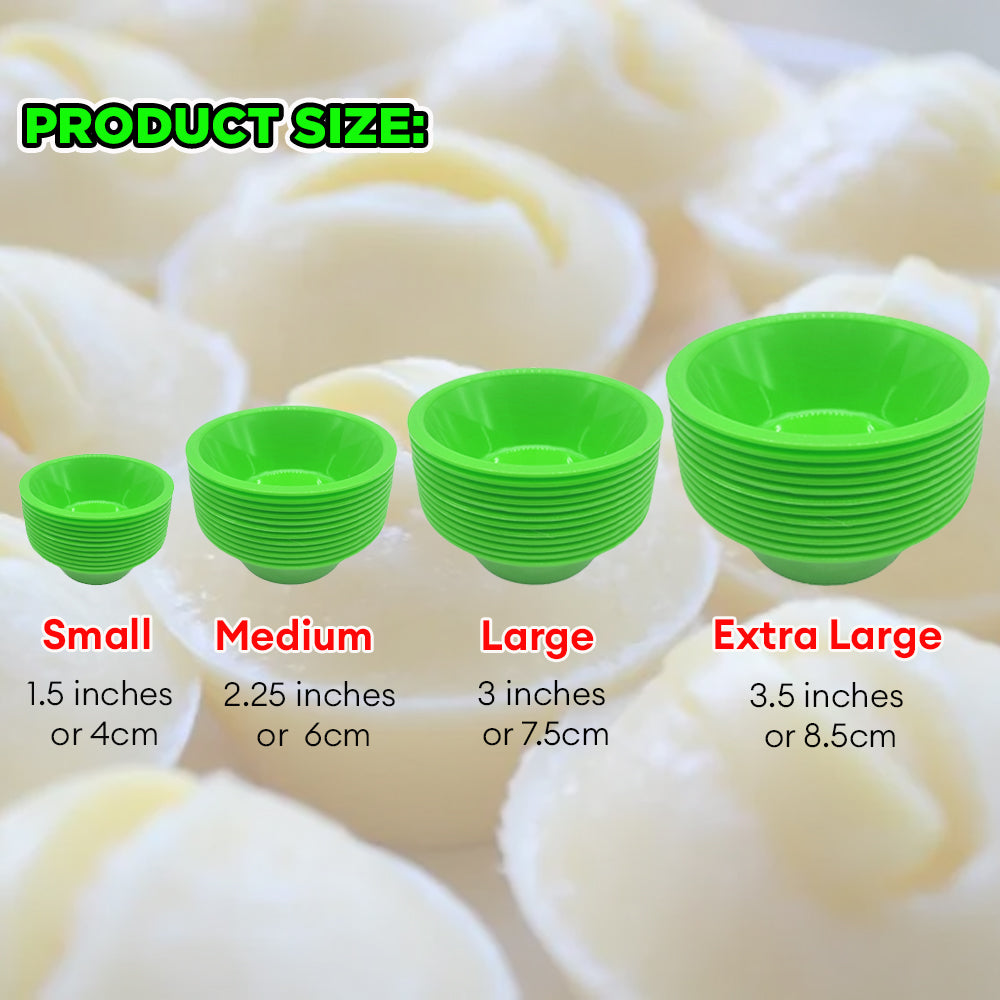 Plastic Puto Molder Set – 12 & 50 Pcs | Food-Grade Cups for Puto, Kutsinta, Steamed Rice Cakes | Small to XL Sizes
