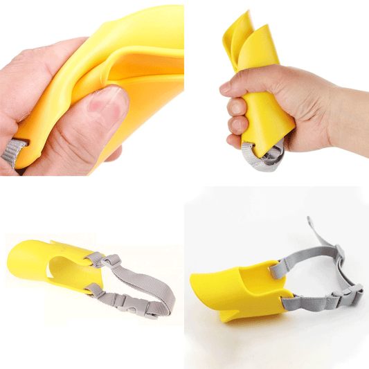 Adjustable Dog Muzzle Mask | Anti-Bite & Anti-Bark Silicone Duck Mouth Design | Soft, Comfortable & Safe for Pets