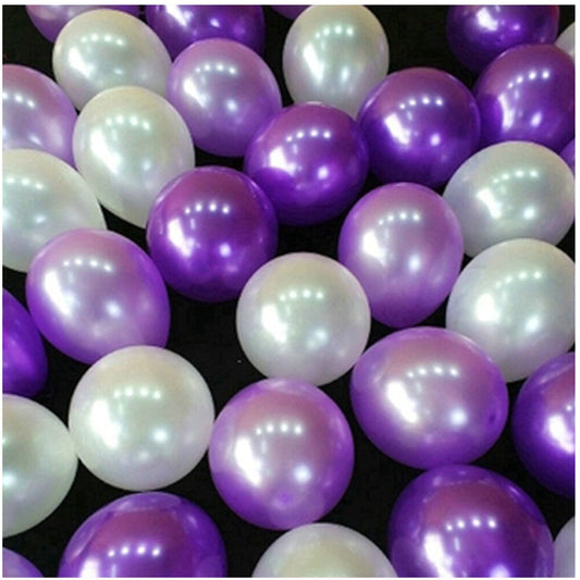 30PCS Party Balloons Set - Purple, Pink, Blue, Black & Gold | Helium & Air Latex Balloons for Birthday, Wedding, Decoration