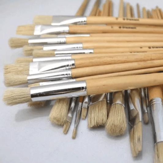 JOY Joy Brush Flat Bristle Long Handle for Acrylic Painting Oil Watercolor Canvas Boards Ceramic Crafts Supplies