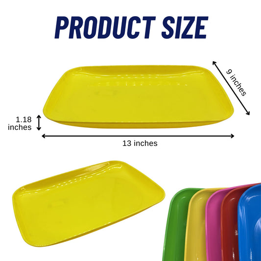 Rectangular Saucer Plate – Durable Plastic Serving Tray for Restaurants, Cafés, Catering & Home Use