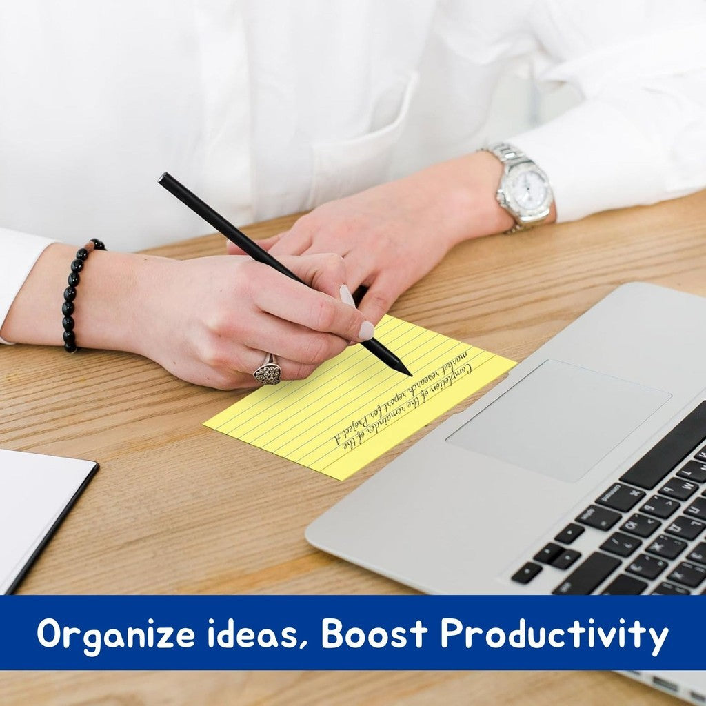 Fouce Index Card Colored Lined Premium Quality 150gsm 100 Sheets per Pack Size 3x5 4x6 5x8