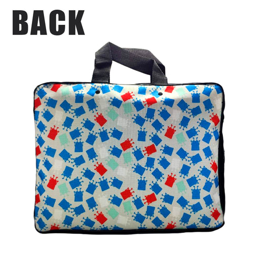 Portable Waterproof Document Bag A4 Size File Organizer Hand Carry Pouch with Zipper for Office & School (37x29cm)