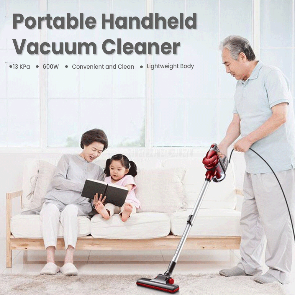 Handheld Vacuum Cleaner Portable Push Rod Dust Collector Carpet Bed Mite Cleaner Car Home Use