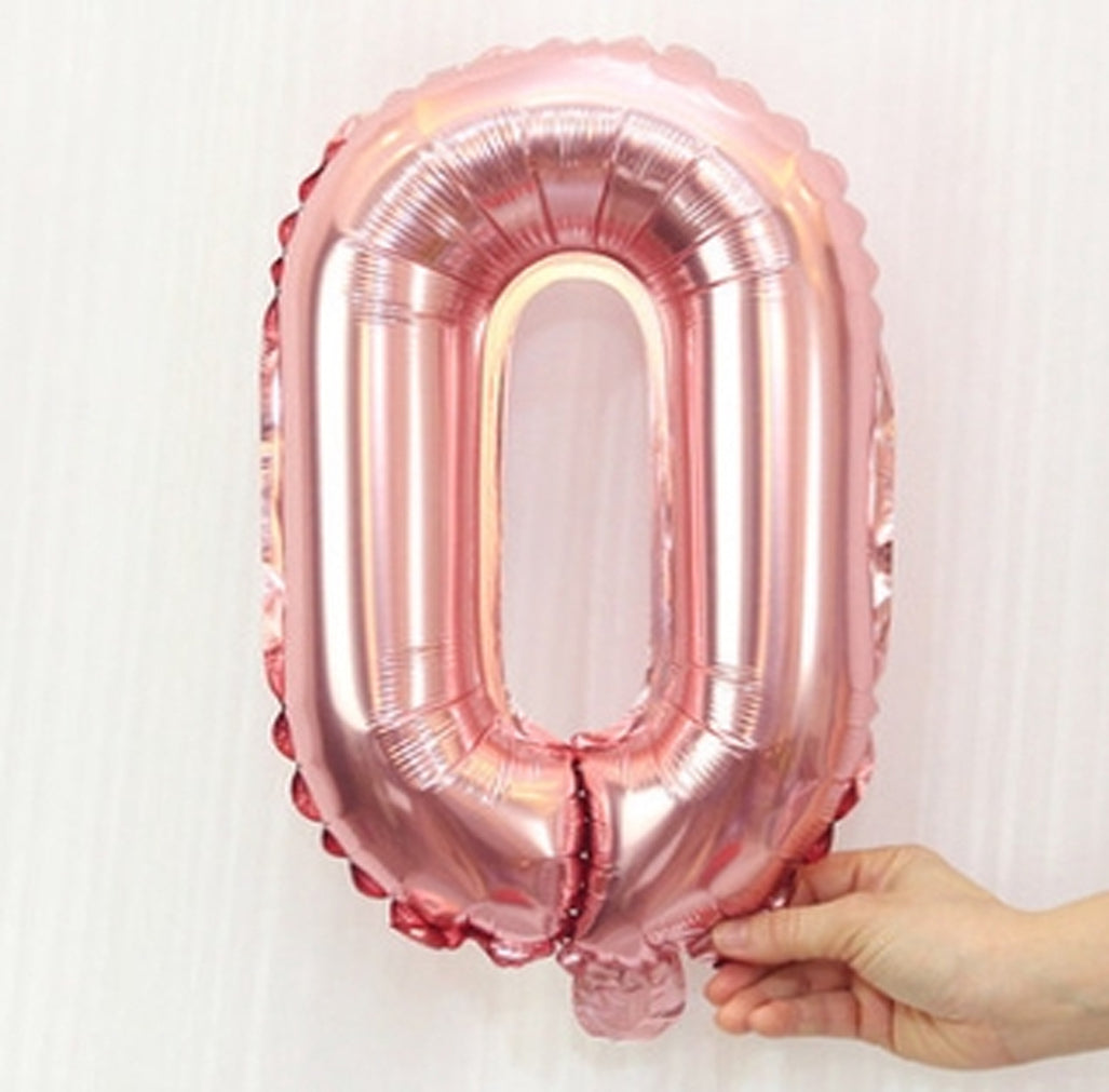 16 inches Number Balloons Birthday Party Needs Decorations Number Rose gold Foil Balloon Party Supplies , party supplies