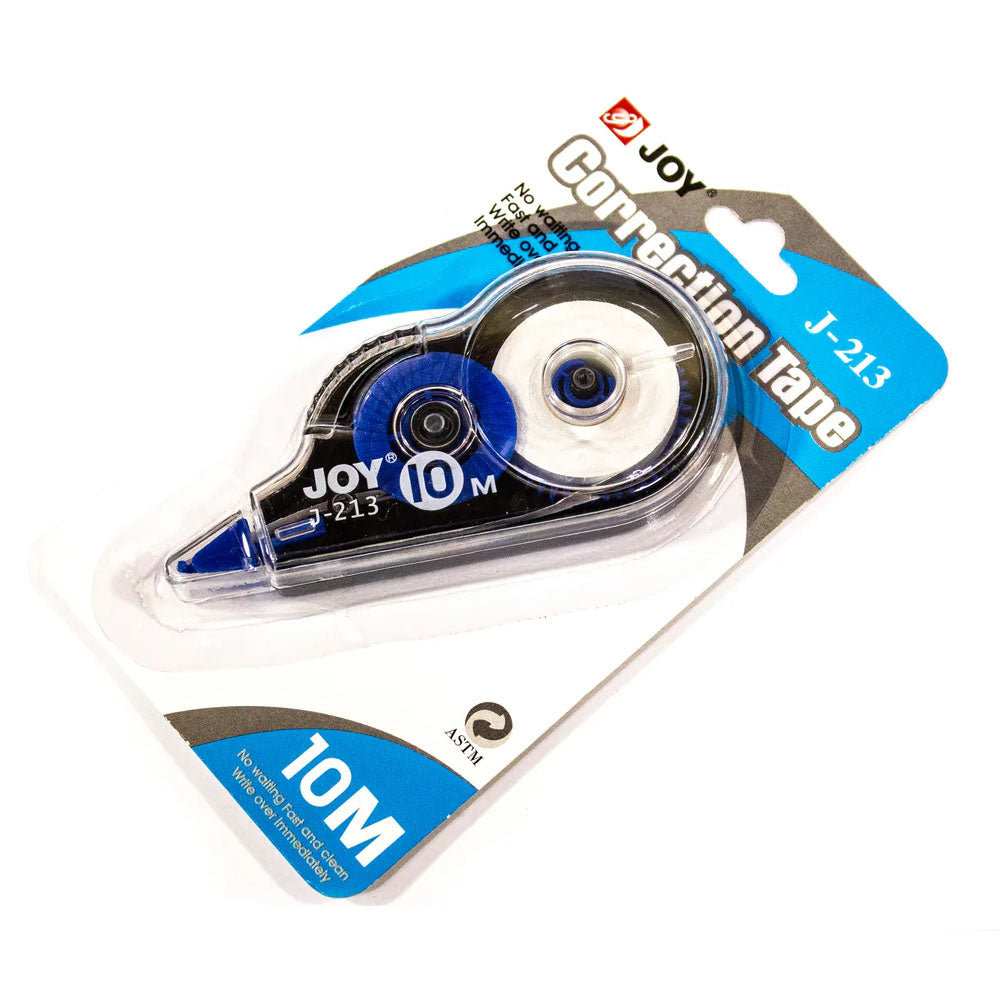 JOY J-213 Correction Tape 10M – Quick Dry, No Mess, Smooth Application for Office & School Use