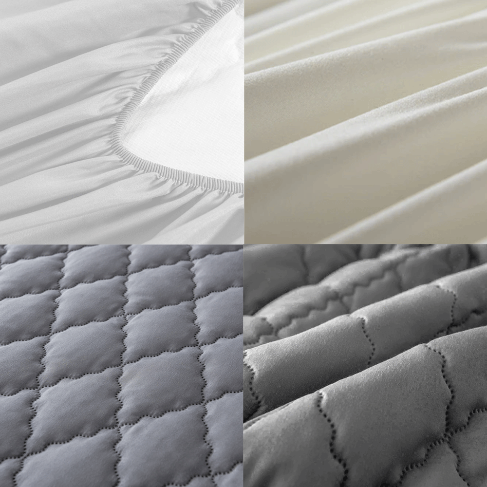 Waterproof Mattress Protector – Breathable, Hypoallergenic Bed Cover & Topper (Grey)