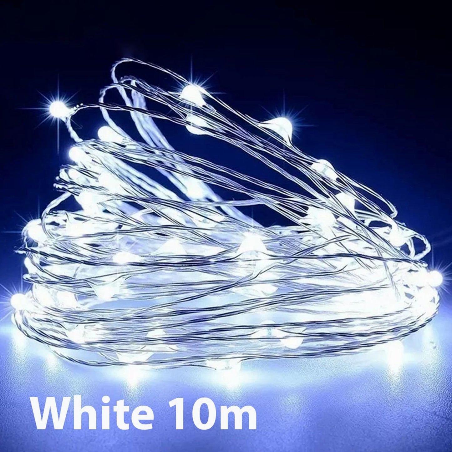 USB LED Fairy String Lights - Warm White, White, Blue, Red, Green, Multicolor - Home & Party Decor