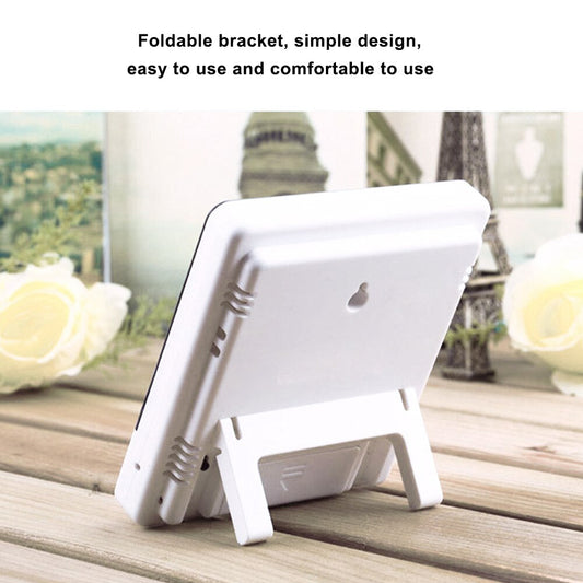 HTC-1 Digital Temperature Humidity Clock Hygrometer Thermometer Indoor LCD Display Desk Alarm Clock for Home & Office