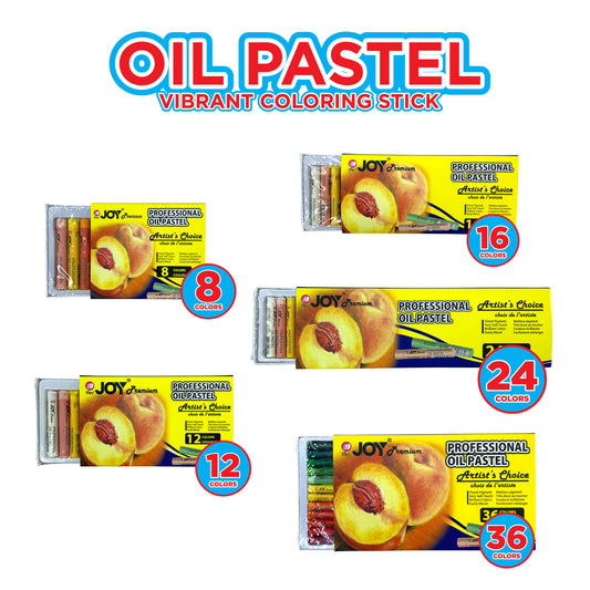 OIL PASTEL JOY , 8, 12, 16, 24, 36, 48 colors, Vibrant Oil Pastel Coloring Materials, School Art Supplies