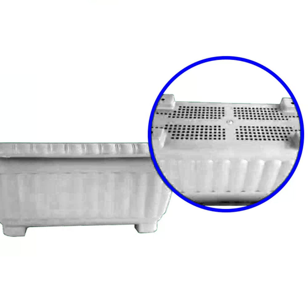 Durable Rectangular Plastic Plant Box with Legs - Large Flower Pot for Indoor & Outdoor Gardening