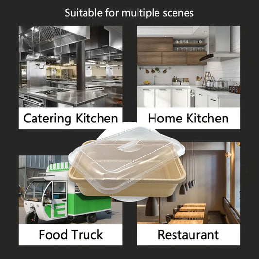 Food Container with Cover – Rectangular Storage for Snacks, Fruits, Veggies & More / Ideal for Indoor & Outdoor Use