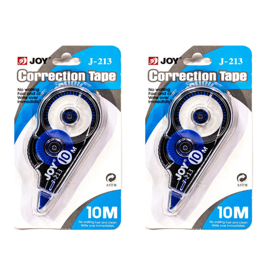 JOY J-213 Correction Tape 10M – Quick Dry, No Mess, Smooth Application for Office & School Use