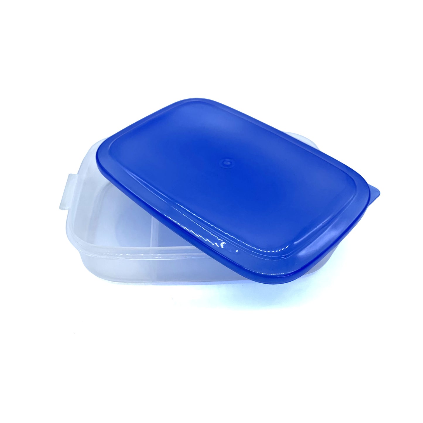 Lunch Box with Partition – Single-Layer Food Container | Transparent Bottom | Snap-On Plastic Carrier | Durable & Reusable | Compact & Lightweight