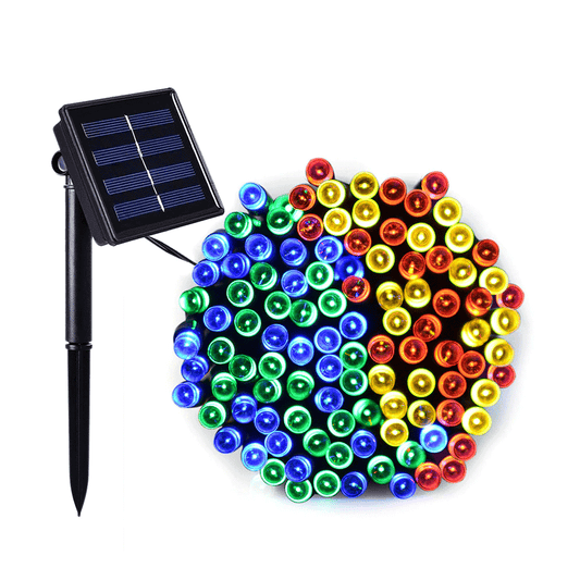 100 LED Solar String Lights Waterproof Outdoor Fairy Lights for Christmas, Garden, Party, Home Decor - Multicolor