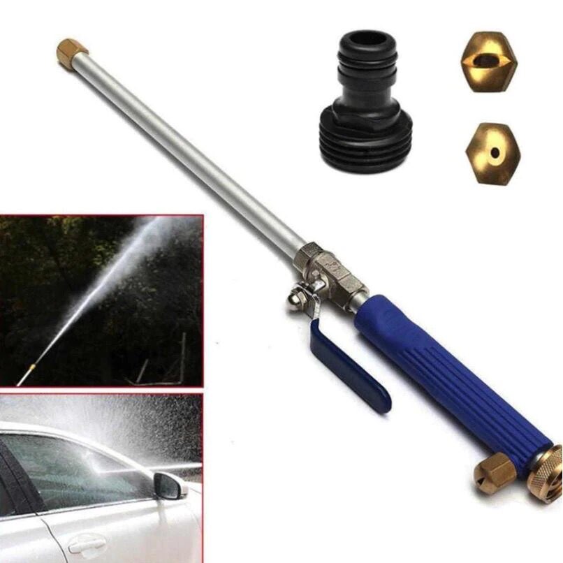 High-Pressure Water Spray Gun Nozzle Wand for Car Wash, Gardening, Cleaning - Adjustable Hose Attachment