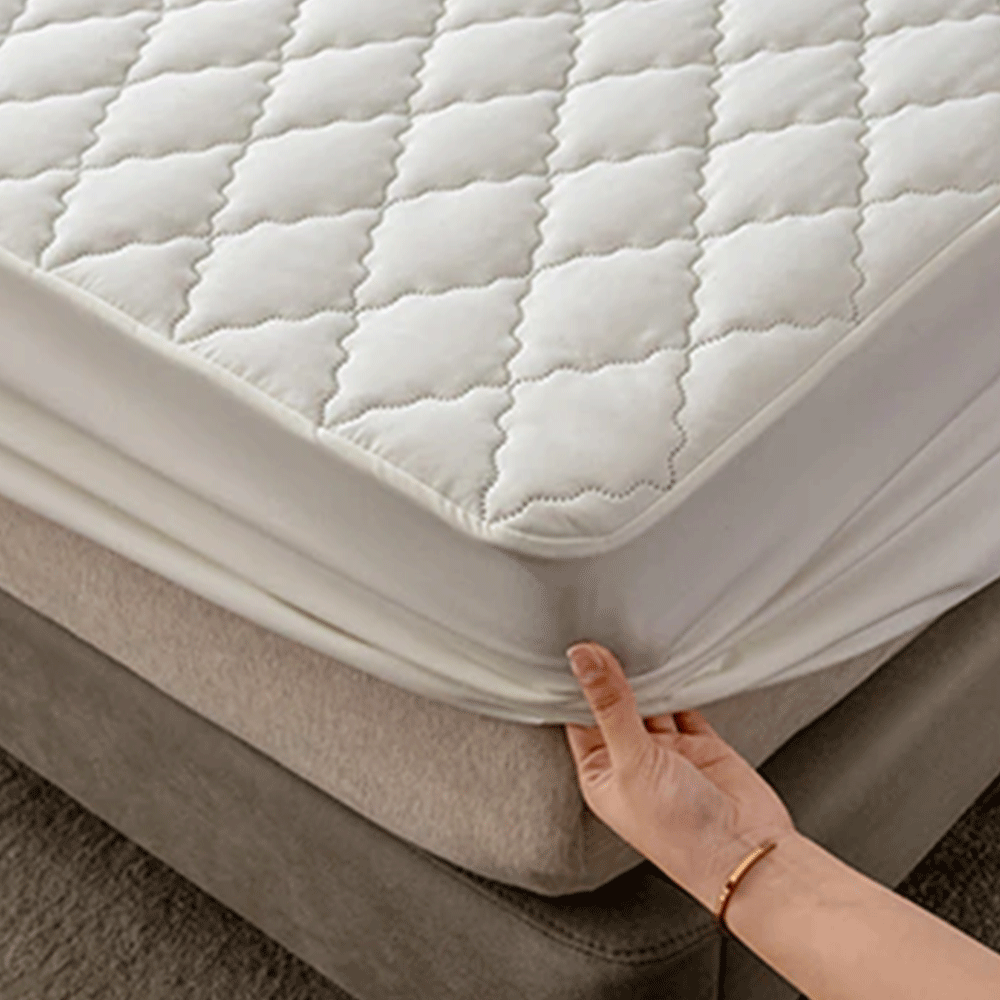 Waterproof Mattress Protector – Breathable, Hypoallergenic Bed Cover & Topper (Light Blue)