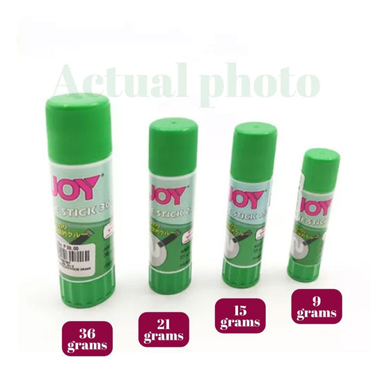 JOY Glue Stick 36g 21g 15g 9g | Strong Adhesive | Non-Toxic | Office, School, DIY Craft | Fast-Drying Glue