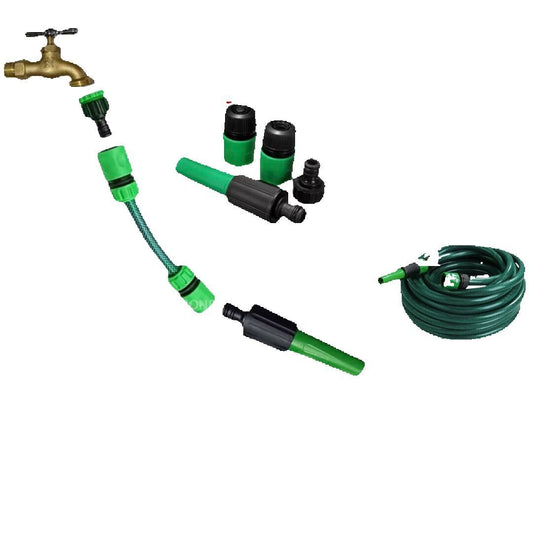 Heavy Duty Garden Hose 20M with Complete Nozzle Set – High-Pressure Water Hose for Home & Car Wash
