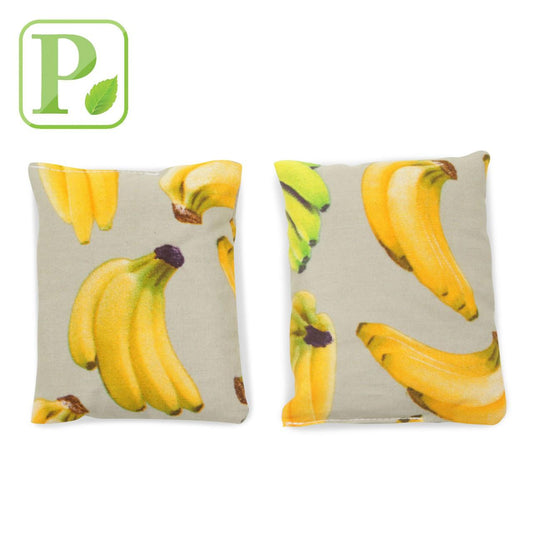 Eco-Friendly Stress Relief Hand Warmer, 8x8cm Herbal Therapy Pack, Reusable Heat & Cold Pad with Banana Print