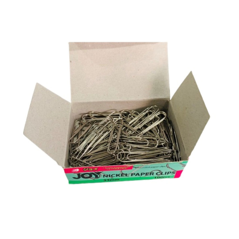 100 Pcs, Per Box Nickel Paper Clips, Suitable for Office, School Document Organizing, And Daily Use