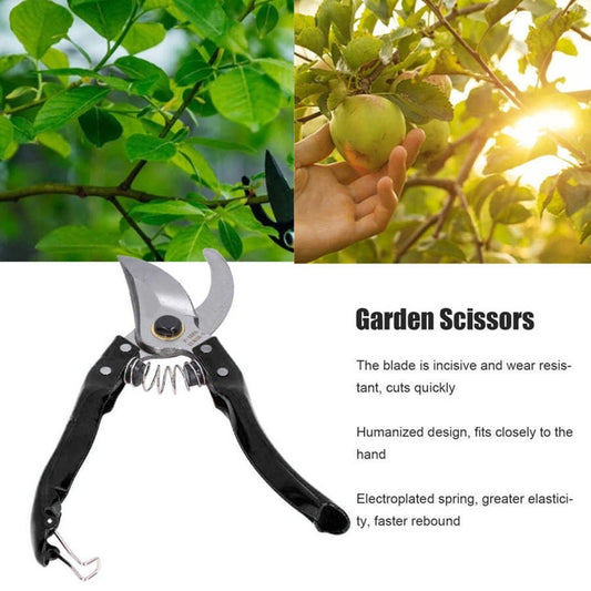 Heavy-Duty Garden Pruning Shears – Sharp Stainless Steel Blade, Ergonomic Grip, Locking & Spring Mechanism