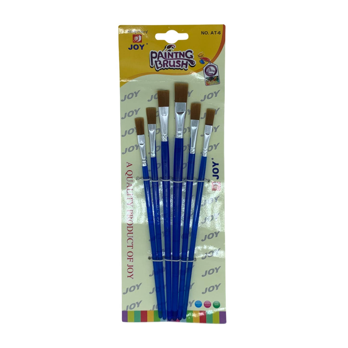 Water Color Brush 6pcs, Artist Brush, Paint Brush, Round and Flat Brush, For School Works, Art Supplies