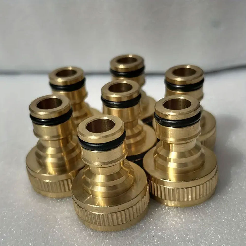 1/2" & 3/4" Brass Garden Faucet Hose Quick Connector | 1pc Quick Connect Tap Adapter