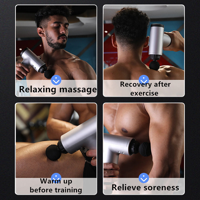 Fascial Massage Gun KH-320 | 4 Interchangeable Heads | Deep Tissue Percussion Massager for Muscle Recovery & Pain Relief
