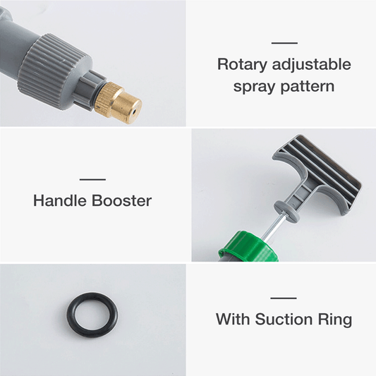 High-Pressure Water Spray Nozzle Garden Hose Attachment - Adjustable Jet Sprayer for Cleaning & Car Wash