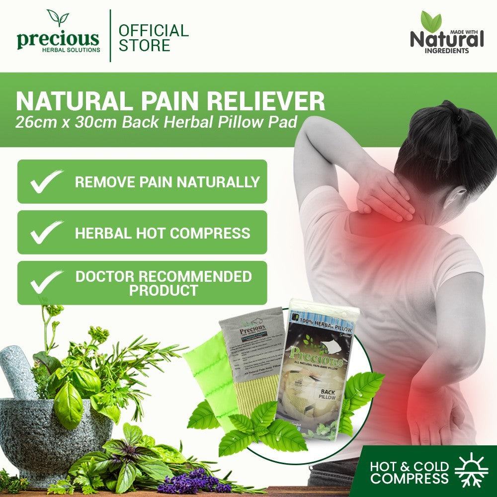 Precious Herbal Pad Back Natural Pain Reliever Hot & Cold Compress Therapy 30x26cm
