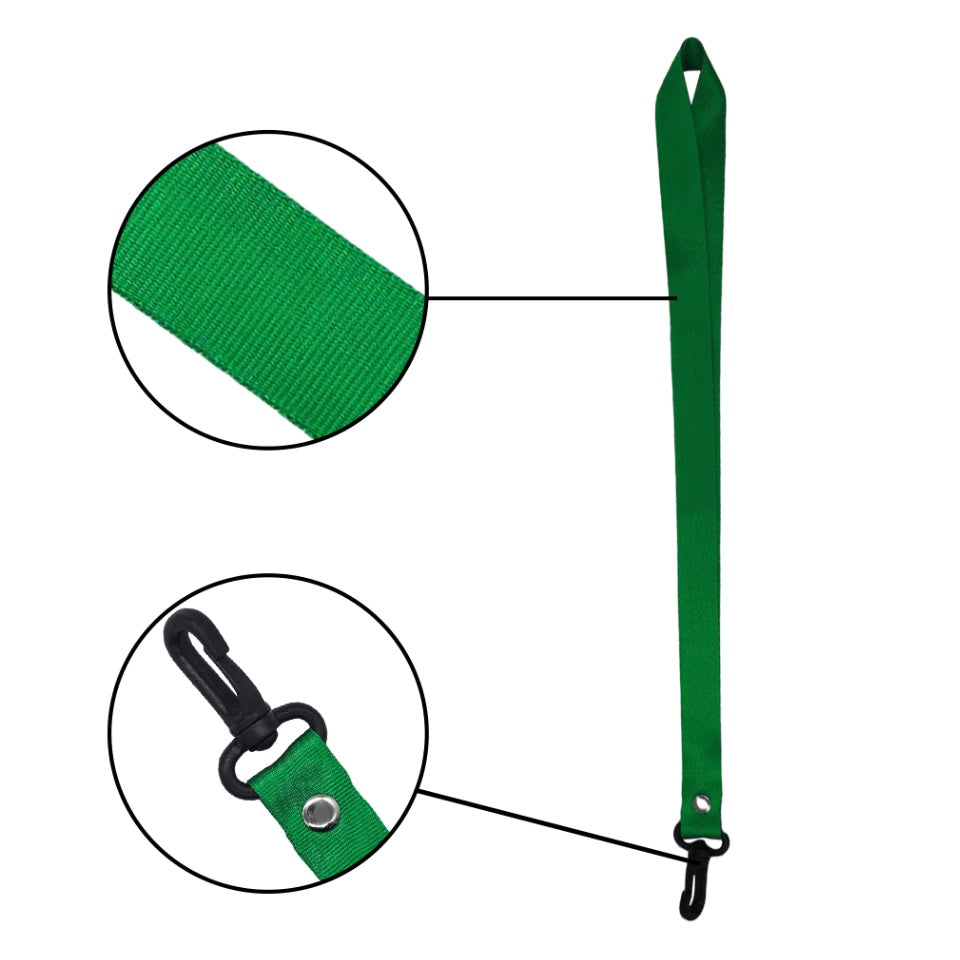 Colorful lanyard with Plastic Hook 3/4 Inch Wide Durable Neck Strap for ID, Badge, Key Office & Event Use