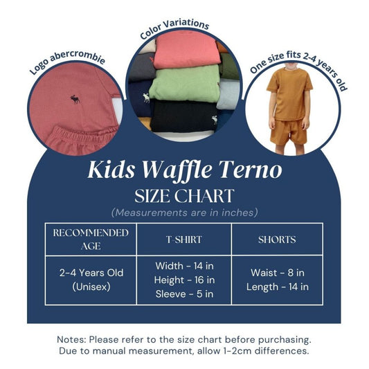 Kids Waffle Terno, 2-4 Years Old Outfit, Boys Girls Terno Pambata, Clothing Set
