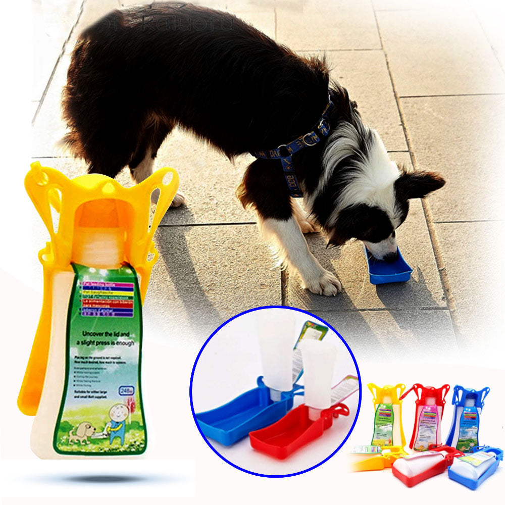 450ml Portable Plastic Pet Dog and cat Water Bottle Outdoor Travel Drinking Water Feeder Dog Drinking Bottle
