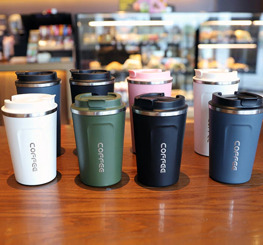 MAJIME Japan Stainless Steel Thermal Tumbler 500ml – Insulated Travel Mug, Leakproof Coffee Cup