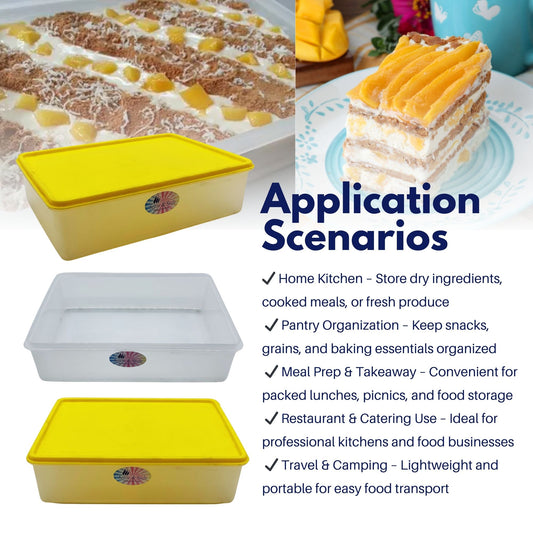 Rectangular Sealer 2.5L – Large Food Storage Container with Lid | Airtight & Leakproof Tupperware