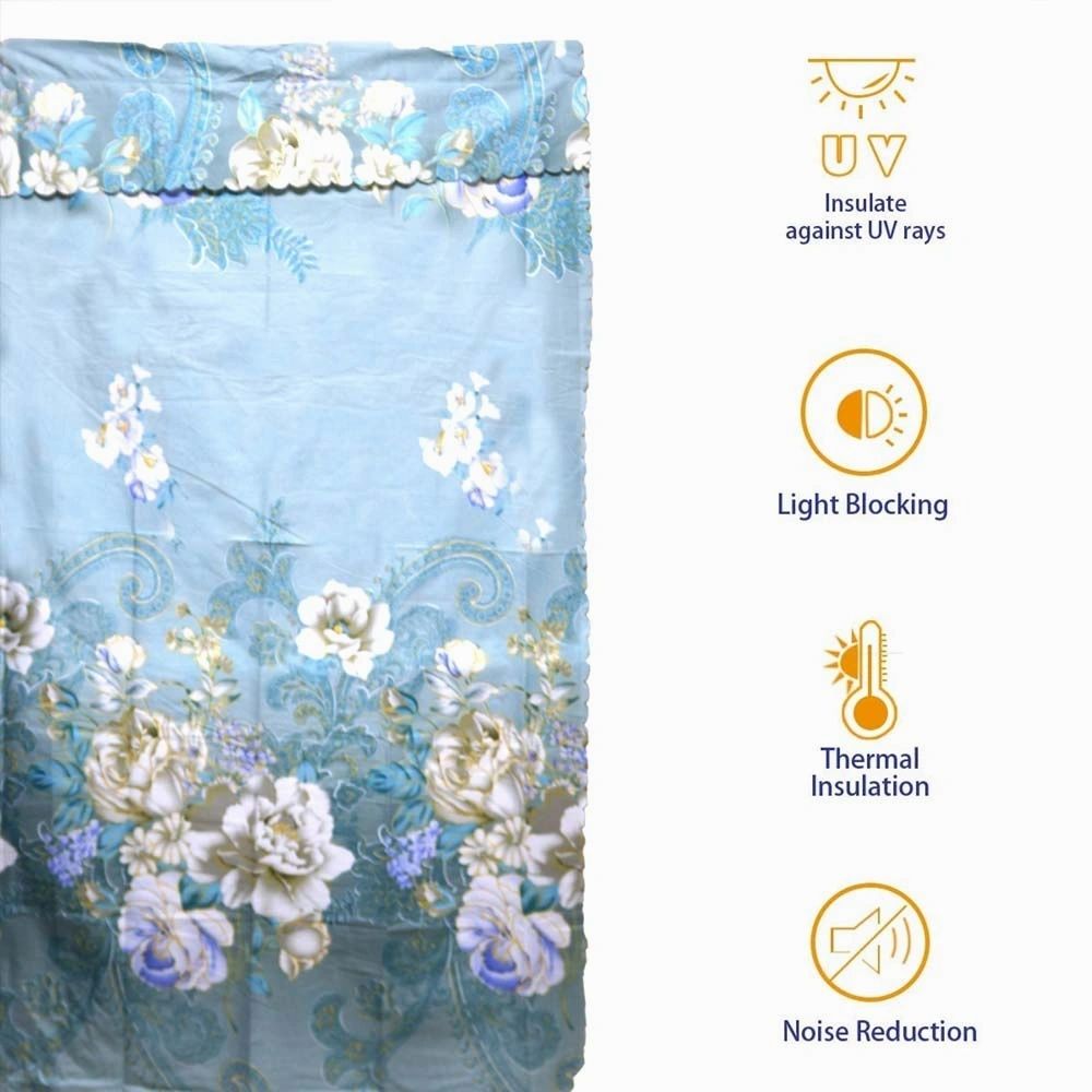 Curtains Floral Design - UV Protection, Light Blocking, Noise Reduction - Home Window Drapes