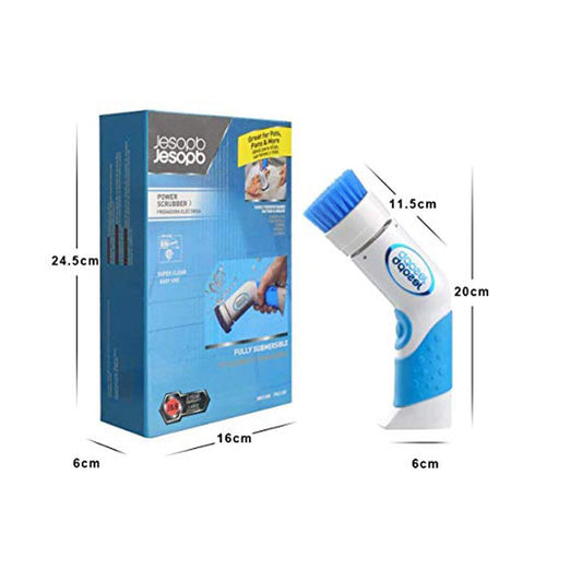 Handheld Electric Cleaner Brush Portable Cordless Power Scrubber Cleaning Kit for Bathroom Kitchen - Blue