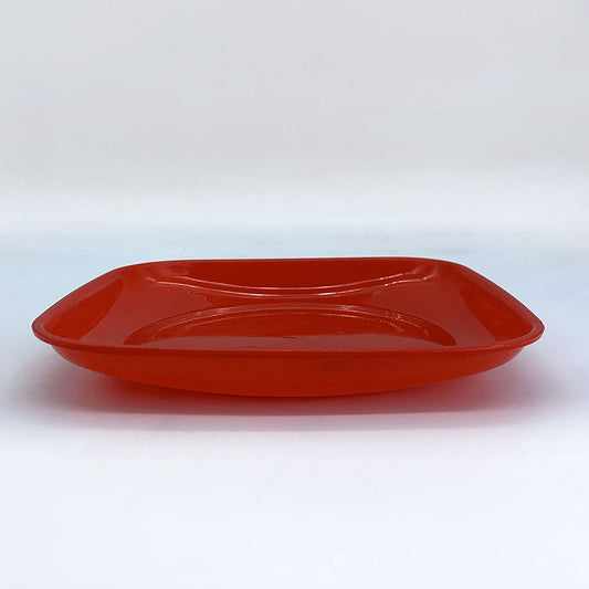 Square Deep Plate 9" Red — PER PIECE | Durable Plastic Plate for Dining & Serving