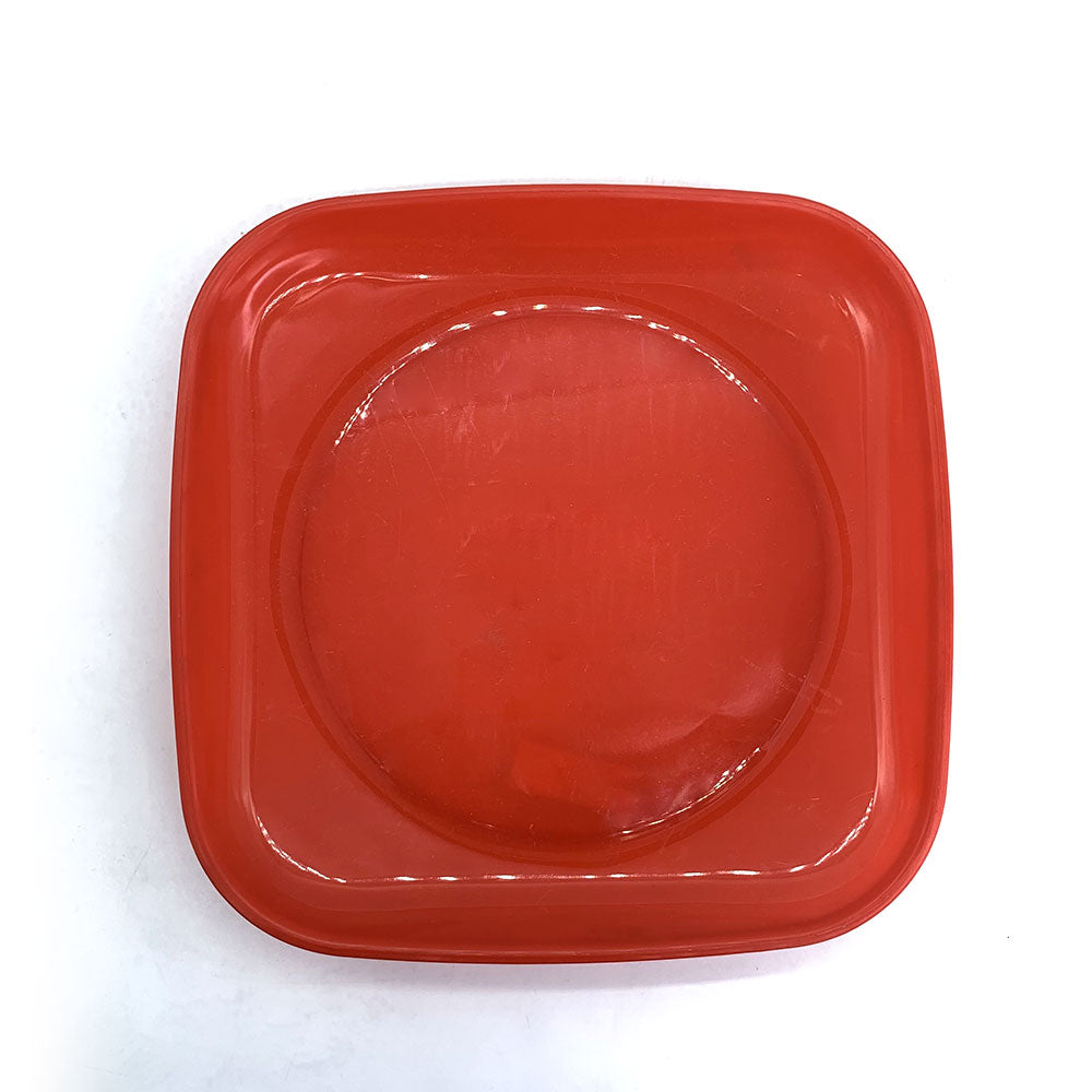Square Deep Plate 9" Red — PER PIECE | Durable Plastic Plate for Dining & Serving