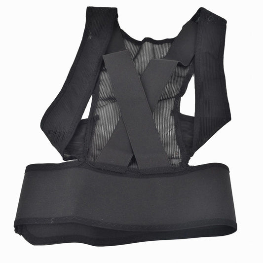 Posture Support Brace Best Fully Adjustable Support Brace For Lower and Upper Back Pain (Black) (medium)