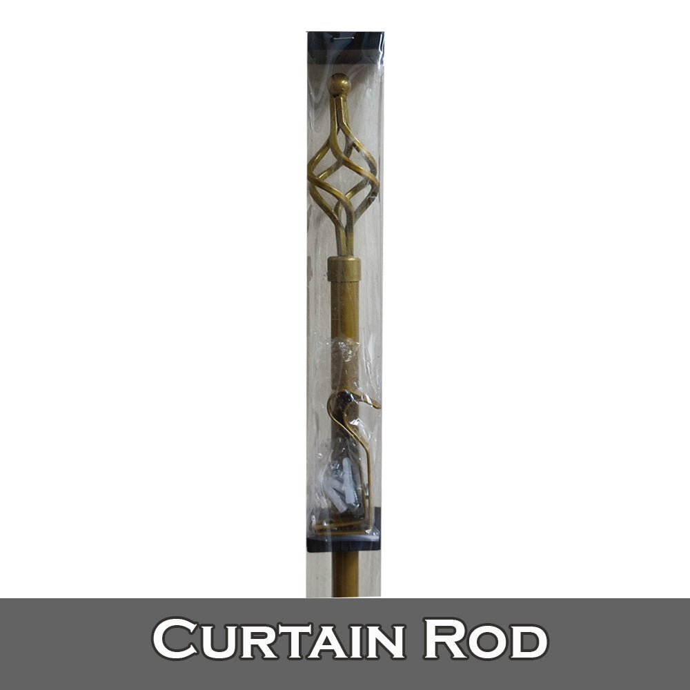 Modern Metal Curtain Rod Finial Decorative End Cap | Elegant Window Drapery Pole Accessory - Gold, Silver