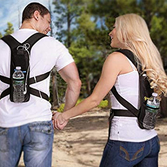 Adjustable Posture Corrector with Water Bottle Holder – Ergonomic Back Support for Hiking, Walking, & Outdoor Sports