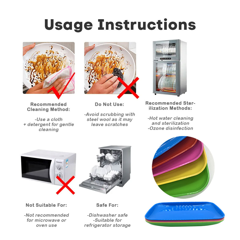 Rectangular Saucer Plate – Durable Plastic Serving Tray for Restaurants, Cafés, Catering & Home Use