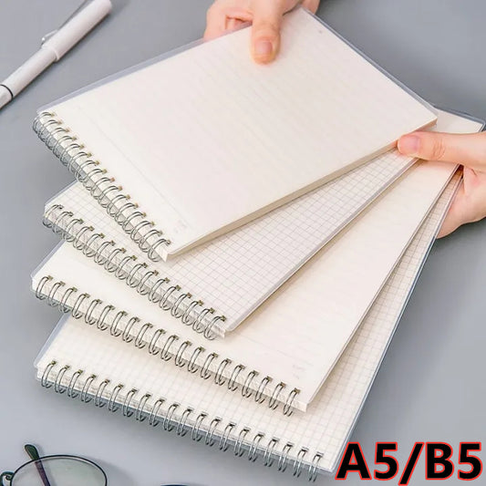 A5 A6 B5 Spiral book coil Notebook To-Do Lined Blank Grid Paper Journal Diary Sketchbook For School Supplies Stationery